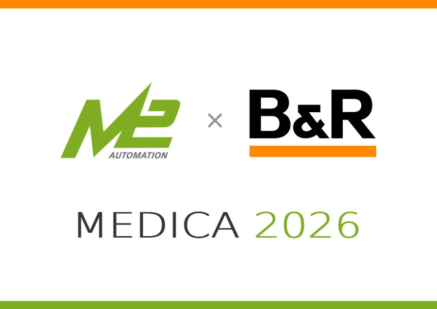 Logos of M2-Automation and B&R, MEDICA 2026