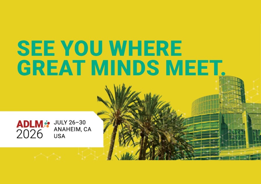 ADLM 2026 Clinical Lab Expo in Anaheim, where axiVEND will present an iFOUR microdispensing instrument at booth 3641.